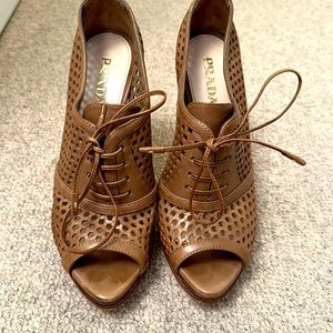 Prada brown Booty-Style Heel with Laces